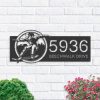 Personalized Skateboarder Sport Skateboard Address Sign House Number Plaque Custom Metal Sign 1