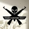 Personalized Skull Gun Sign 2nd Amendment Independence Day Veteran Day Patriotic Decor Gift Custom Metal Sign 1