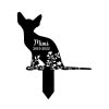 Personalized Sphynx Cat Memorial Sign Yard Stakes Floral Sphynx Cat Grave Marker Cemetery Decor Custom Metal Sign 3
