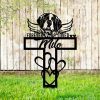 Personalized St Bernard Memorial Sign Yard Stakes Pet Grave Marker Cemetery Decor Custom Metal Sign 3