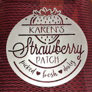 Personalized Strawberry Farm Garden Decorative Custom Metal Sign
