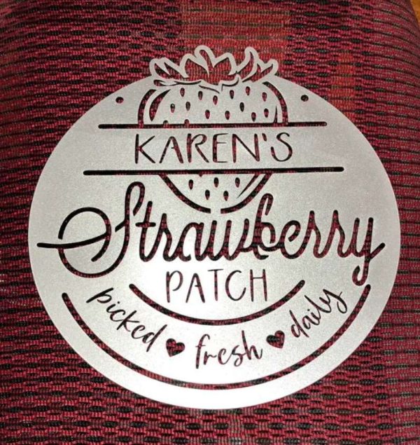 Personalized Strawberry Farm Garden Decorative Custom Metal Sign