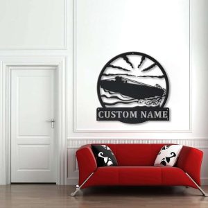 Personalized Submarine Navy Sign Independence Day Veteran Day Patriotic Decor Gift Custom Metal Sign 3