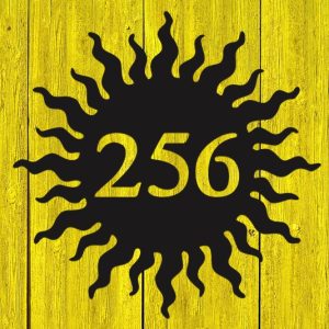 Personalized Sun Address Sign House Number Plaque Custom Metal Sign