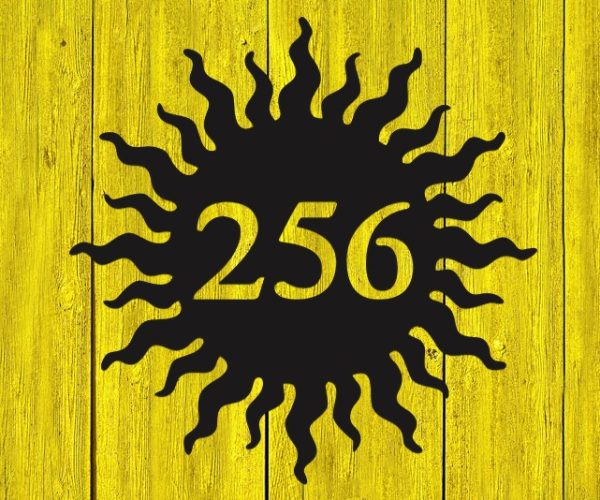 Personalized Sun Address Sign House Number Plaque Custom Metal Sign