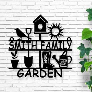 Personalized Sun Bird Family Garden Yard Decorative Custom Metal Sign Housewarming Gift
