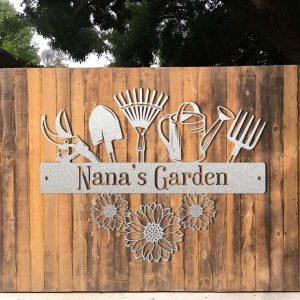 Personalized Sunflower Garden Tools Lawn Yard Decorative Garden Custom Metal Sign