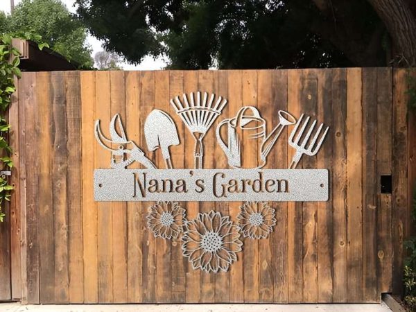 Personalized Sunflower Garden Tools Lawn Yard Decorative Garden Custom Metal Sign