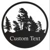 Personalized Sweeping Pines Trees Landscape Address Sign House Number Plaque Custom Metal Sign 1 1