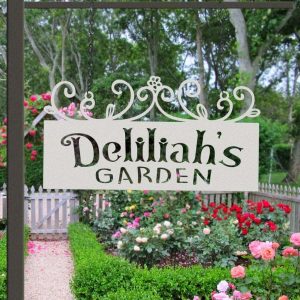 Personalized Swirl Garden Decorative Custom Metal Sign