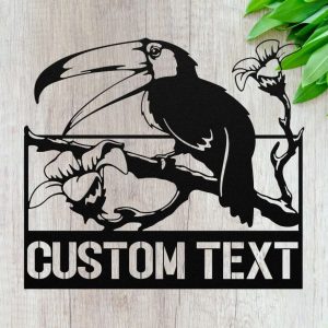 Personalized Toucan Birds Garden Yard Decorative Custom Metal Sign
