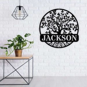 Personalized Tree of Life Garden Decorative Custom Metal Sign 3