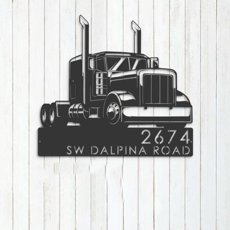 Personalized Trucker Sign Truck Driver Custom Metal Sign Truck Sign Gifts  For Trucker - Custom Laser Cut Metal Art & Signs, Gift & Home Decor