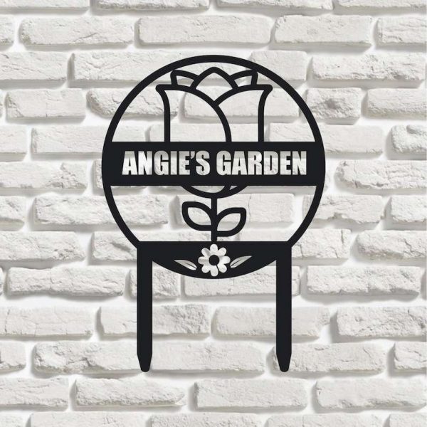 Personalized Tulip Flower Decorative Garden Custom Metal Sign