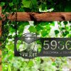 Personalized UFO Spaceship Address Sign House Number Plaque Custom Metal Sign 2
