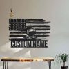 Personalized US Army Helicopter US Flag Sign Aircraft Hangar Pilot Name Sign Airforce Patriotic Decor Gift Custom Metal Sign 1 2
