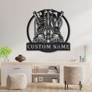 Personalized US Army Helicopter US Flag Sign Aircraft Hangar Pilot Name Sign Airforce Patriotic Decor Gift Custom Metal Sign 3 2