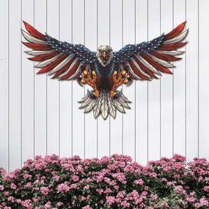 Personalized United States Bald Eagle Sign Independence Day Veteran Day Patriotic Decor Custom Metal Sign 1