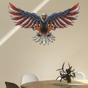 Personalized United States Bald Eagle Sign Independence Day Veteran Day Patriotic Decor Custom Metal Sign 3