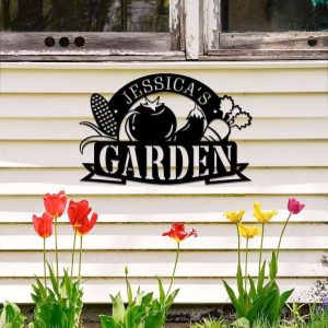 Personalized Vegetable Corn Tomato Carrot Eggplant Garden Decorative Custom Metal Sign 1