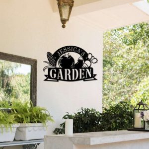 Personalized Vegetable Corn Tomato Carrot Eggplant Garden Decorative Custom Metal Sign 4