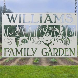 Personalized Vegetable Family Garden Decorative Custom Metal Sign