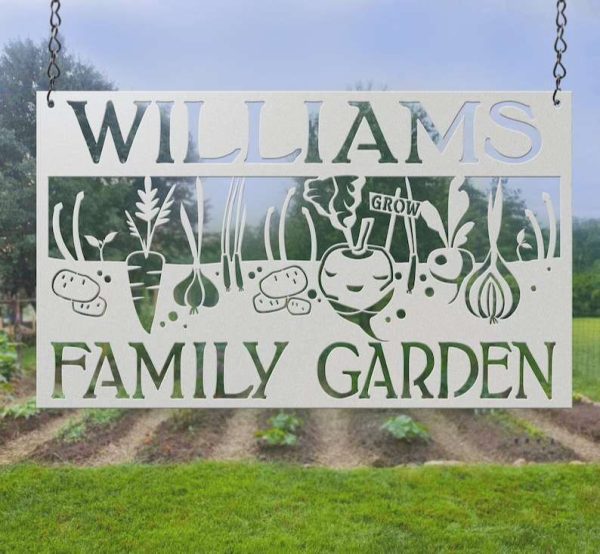 Personalized Vegetable Family Garden Decorative Custom Metal Sign