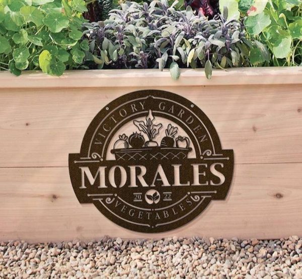 Personalized Vegetable Garden Decorative Custom Metal Sign