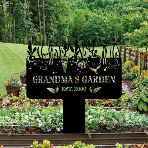 Personalized Vegetable Garden Yard Stakes Decorative Custom Metal Sign Housewarming Gift 4