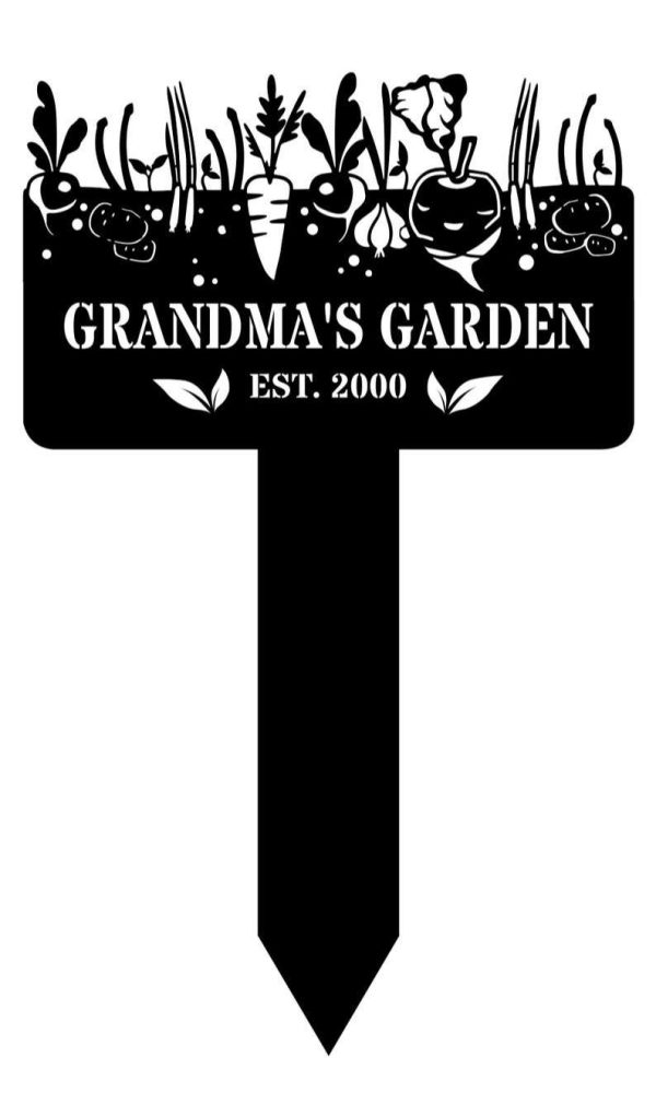 Personalized Vegetable Garden Yard Stakes Decorative Custom Metal Sign Housewarming Gift