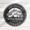 Personalized Vegetable Organic Food Store Lawn Yard Decorative Garden Custom Metal Sign Housewarming Gift 2