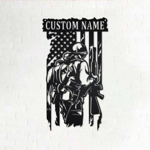 Personalized Veteran Day Patriotic Decor Gift Custom Metal Sign 1