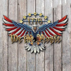 Personalized Veteran We The People Sign Bald Eagle Independence Day Veteran Day Home Decor Gift for Patriot Custom Metal Sign 3