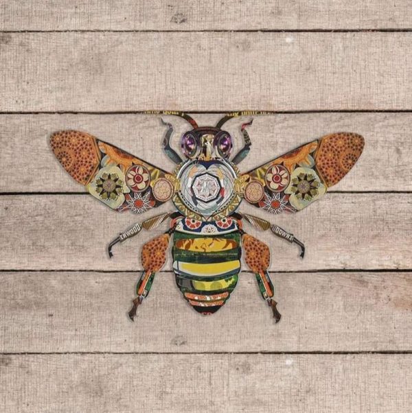 Personalized Vintage Honey Bee Garden Decorative Custom Metal Sign