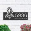 Personalized Virgin Mary Christian Address Sign House Number Plaque Custom Metal Sign 1