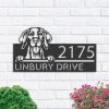 Personalized Vizsla Dog Cute Puppy Address Sign House Number Plaque Custom Metal Sign 1