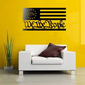 Personalized We The People 1776 Flag Sign Betsy Ross Union Flag Independence Day Veteran Day Patriotic Decor Gift Custom Metal Sign 2 1