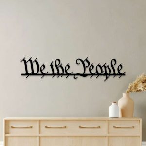 Personalized We The People Sign Independence Day Veteran Day Patriotic Decor Custom Metal Sign 3