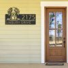 Personalized Weimaraner Dog Cute Puppy Address Sign House Number Plaque Custom Metal Sign 3