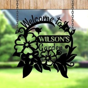 Personalized Welcome to Garden Decorative Custom Metal Sign 1