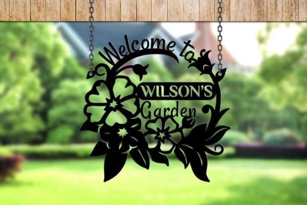 Personalized Welcome to Garden Decorative Custom Metal Sign