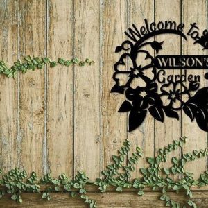 Personalized Welcome to Garden Decorative Custom Metal Sign 2