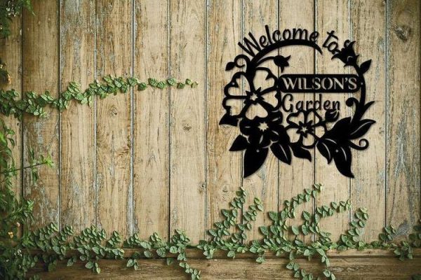 Personalized Welcome to Garden Decorative Custom Metal Sign