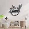 Personalized Welcome to Garden Humming Floral Decorative Custom Metal Sign 2