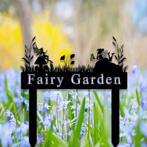 Personalized Welcome to the Fairy Garden Yard Stakes Decorative Custom Metal Sign 2