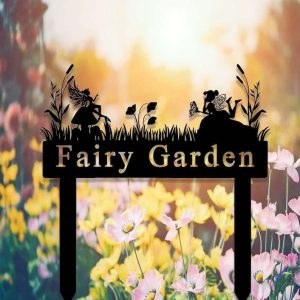 Personalized Welcome to the Fairy Garden Yard Stakes Decorative Custom Metal Sign 3