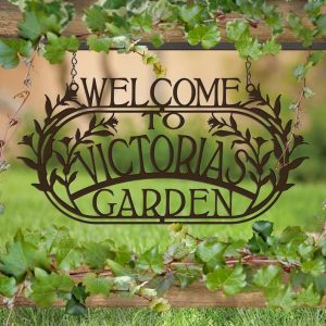 Personalized Welcome to the Garden Decorative Custom Metal Sign 1