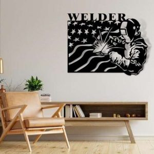 Personalized Welder Blacksmith Welding Wall Art For Home Office Custom Metal Sign 1