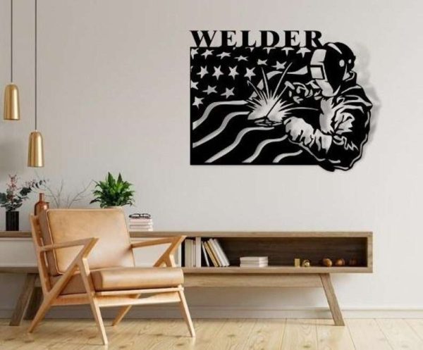 Personalized Welder Blacksmith Welding Wall Art For Home Office Custom Metal Sign