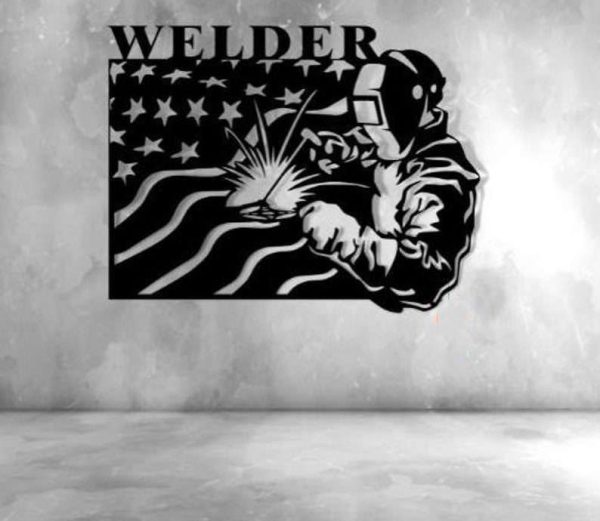 Personalized Welder Blacksmith Welding Wall Art For Home Office Custom Metal Sign